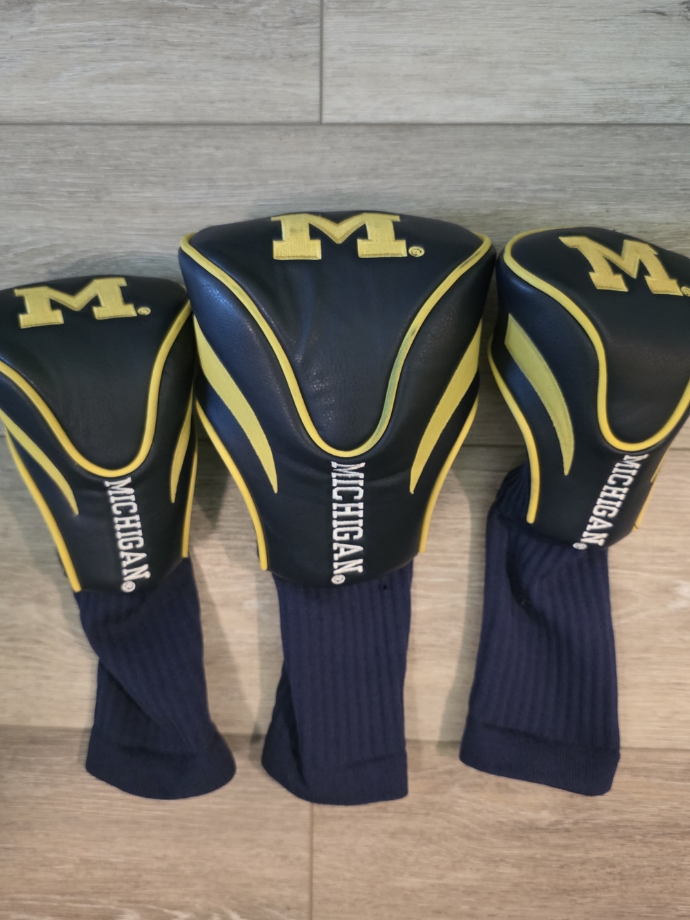 Michigan Golf Headcover Set - Navy and Yellow
